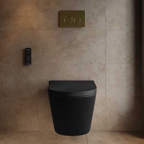 Matt black wall hung smart - matt,