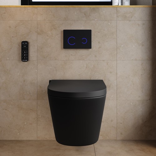 Matt black wall hung smart - matt,