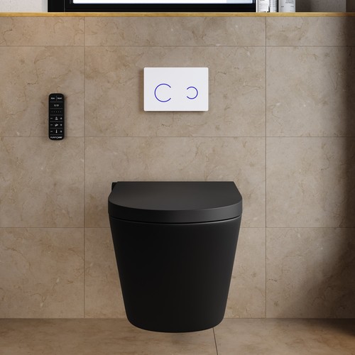 Matt black wall hung smart - wall,