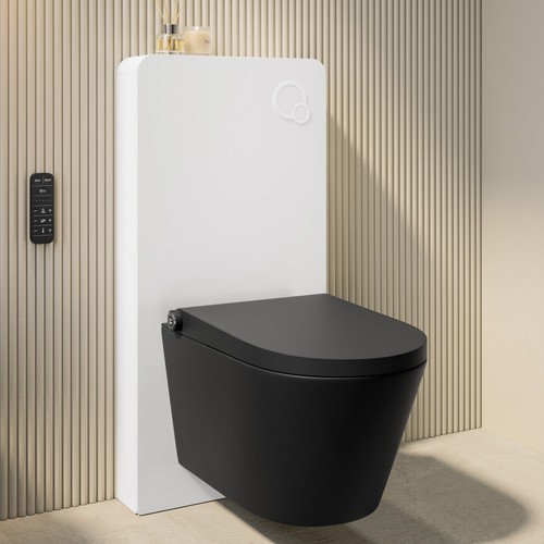 Matt black wall - black, hung