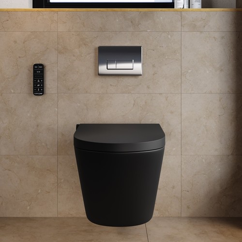 Matt black wall hung - wall, smart