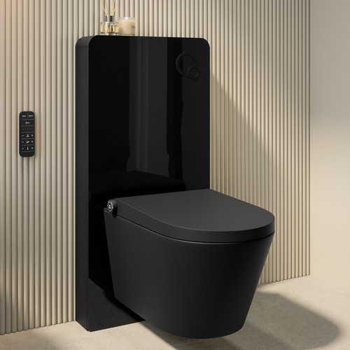 Matt black wall - matt, hung